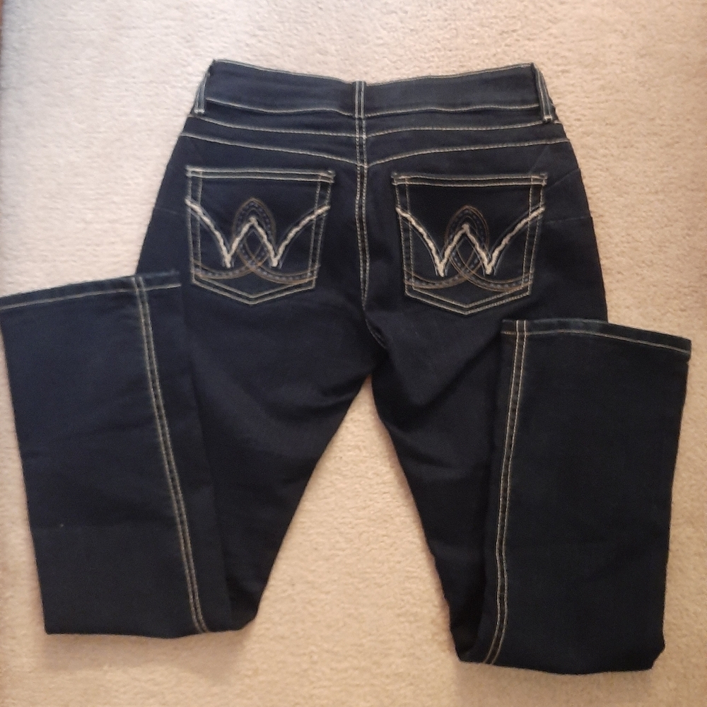 Wrangler Midnight Blue Jeans with White Stitching